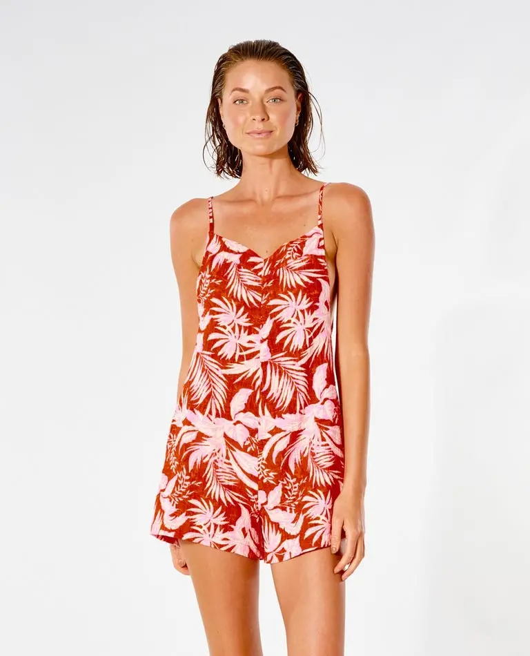 Rip Curl Sun Rays Red Romper 1
