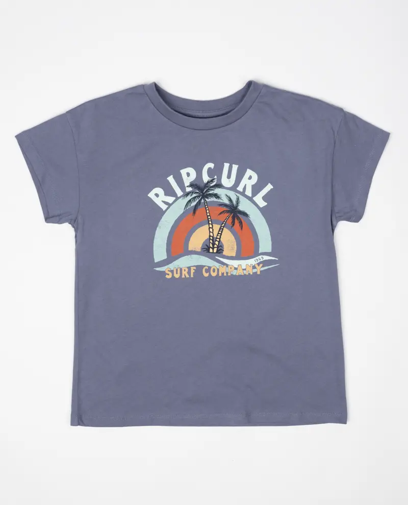 Rip Curl Sunny Paradise Cropped Tee In Dark Blue 1