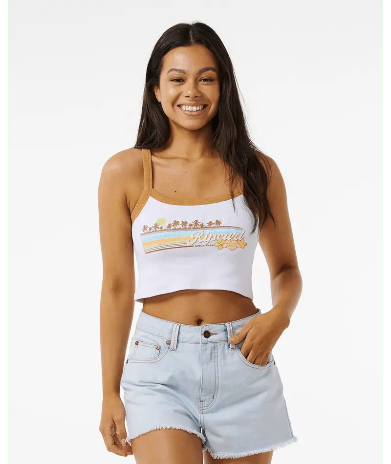 Rip Curl Sunset Baby Sleeveless Tank – White 1