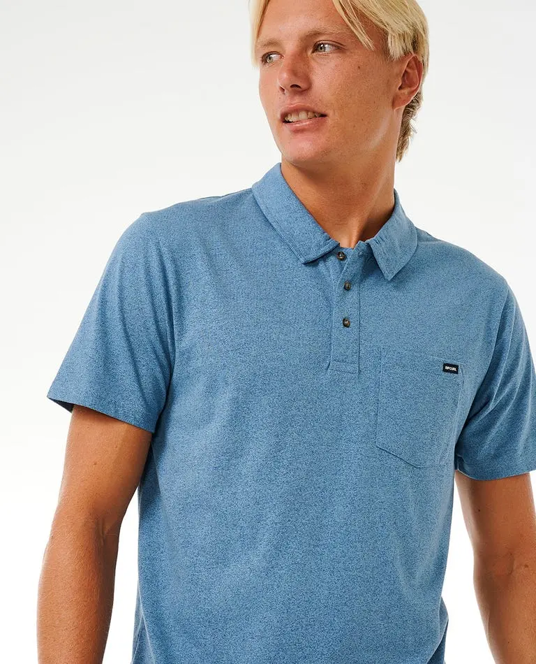 Rip Curl Too Easy Dusty Blue Polo Shirt 1