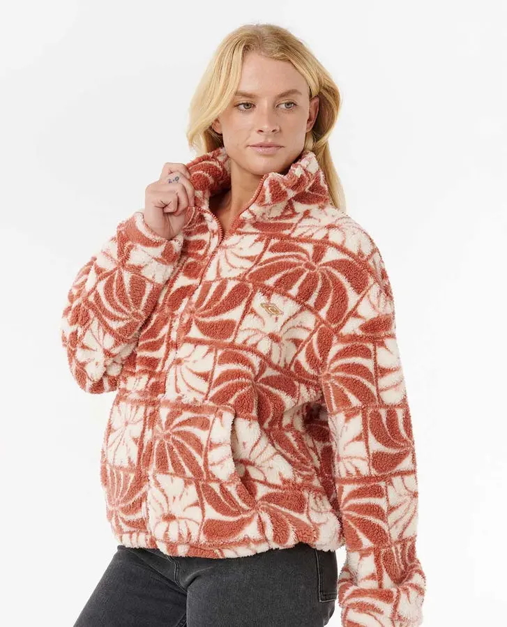 Rip Curl Ty Williams Polar Fleece Jacket – Brick Red 1