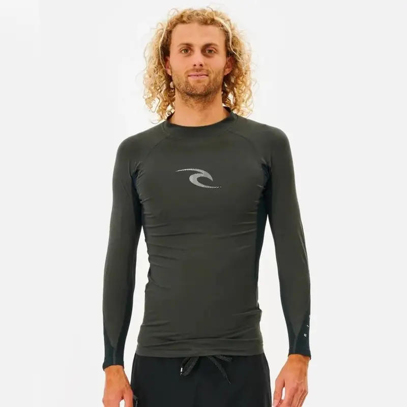 Rip Curl Waves Long-Sleeve Rashguard – Light Grey Marle 1
