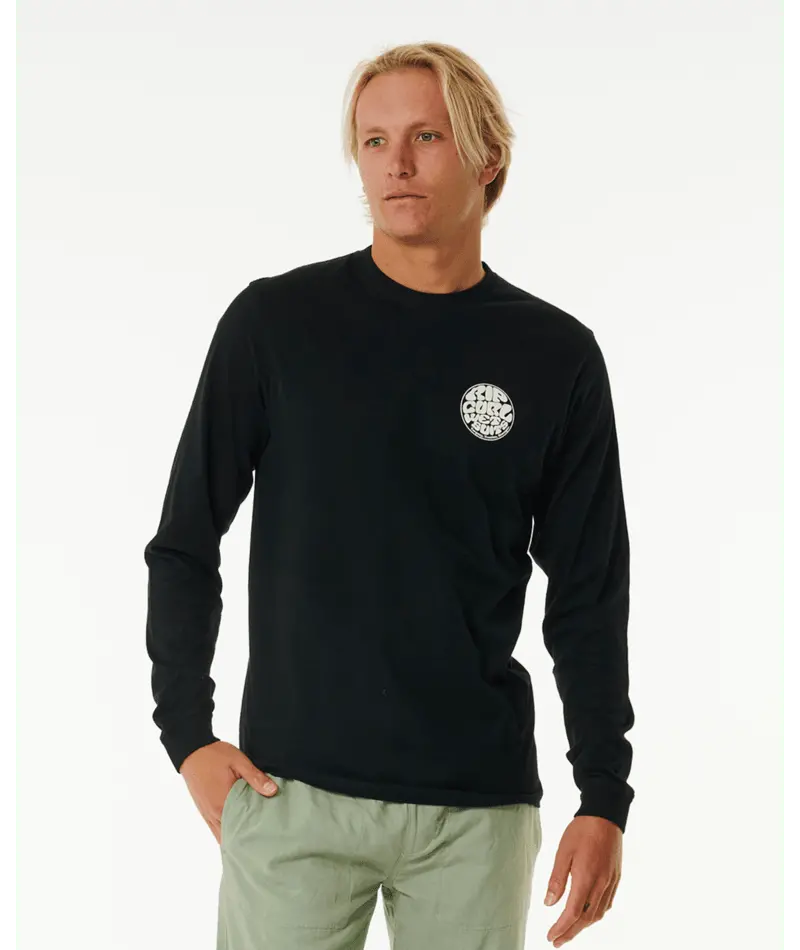 Rip Curl Wetsuit Icon Long-Sleeve Tee In Black 1