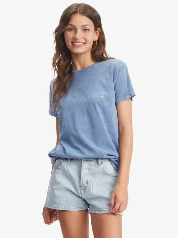 Roxy Aloha For Days Bijou Blue Graphic T-Shirt 1