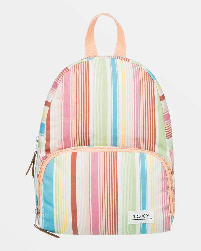 Roxy Always Core Canvas Backpack In White Salty Stripe 1