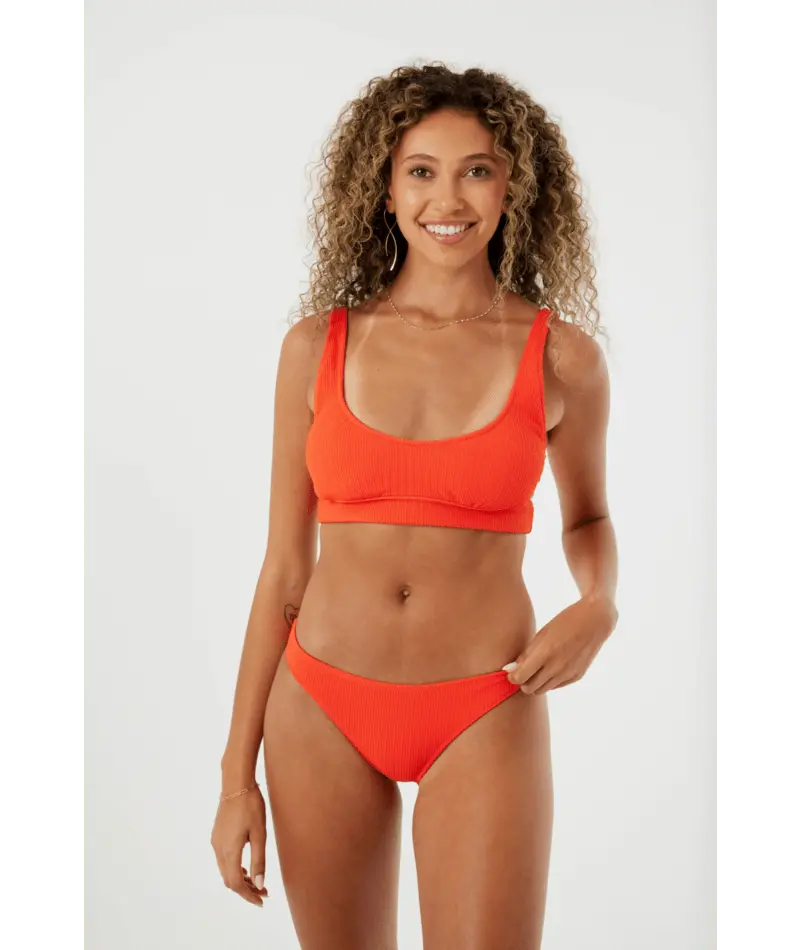Roxy Aruba Hipster Bikini Bottom – Red 1