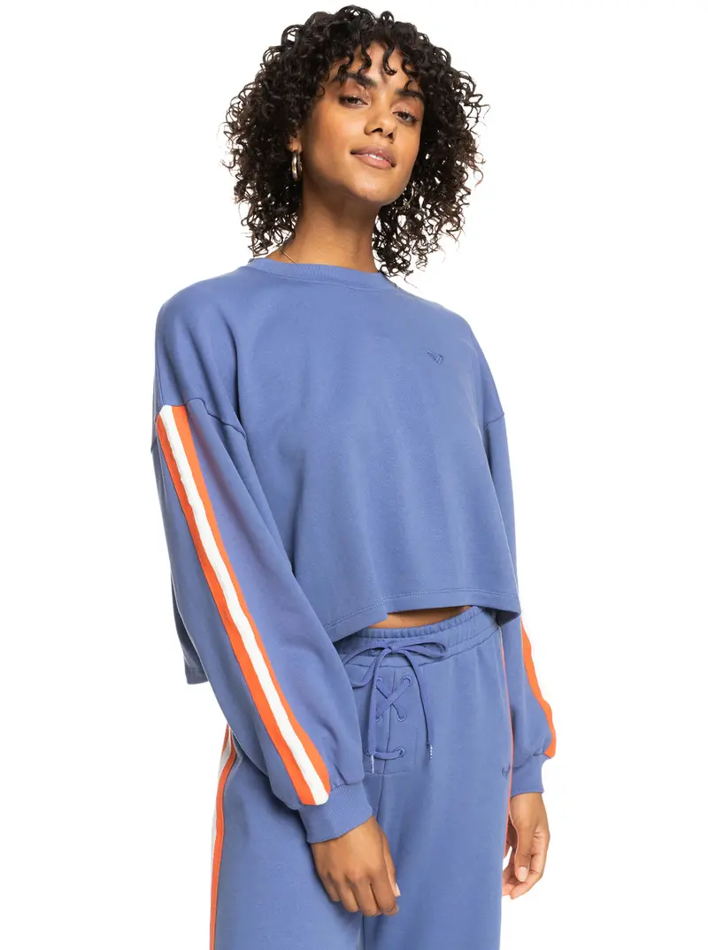 Roxy Bright Lights Fleece Sweatshirt In Marlin Blue 1