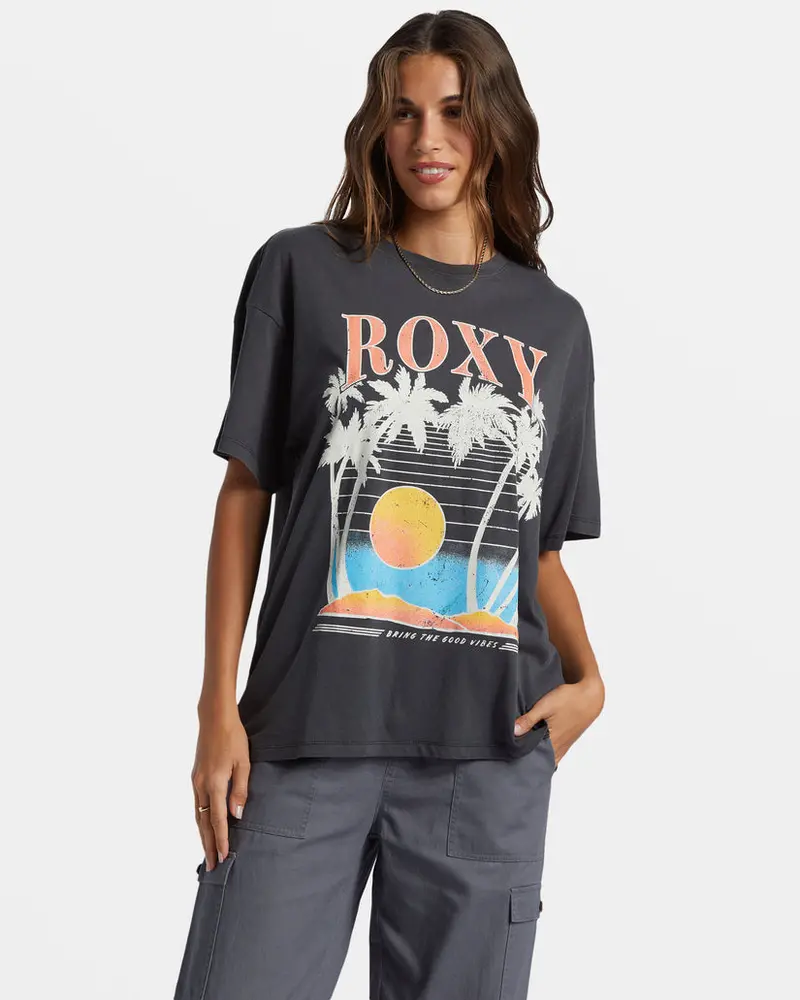 Roxy Bring The Good Vibes T-Shirt – Phantom Shade 1