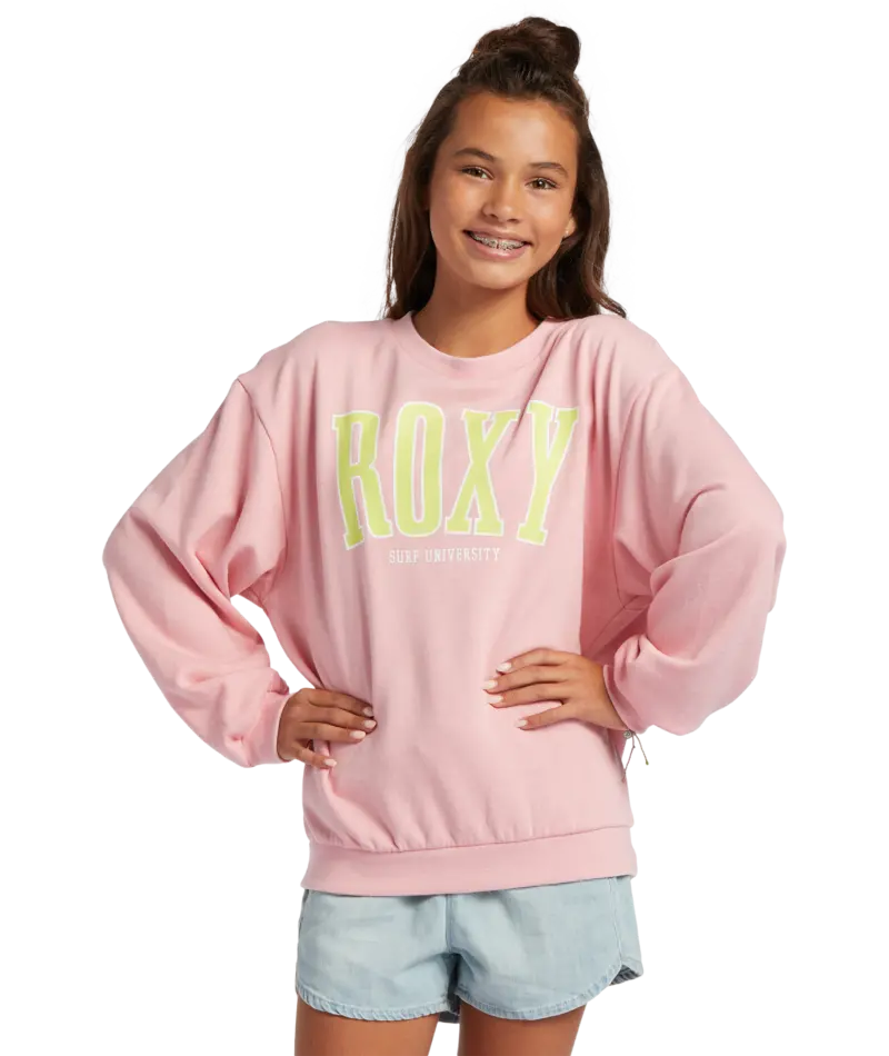 Roxy Butterfly Parade Sweatshirt In Sweet Pink 1