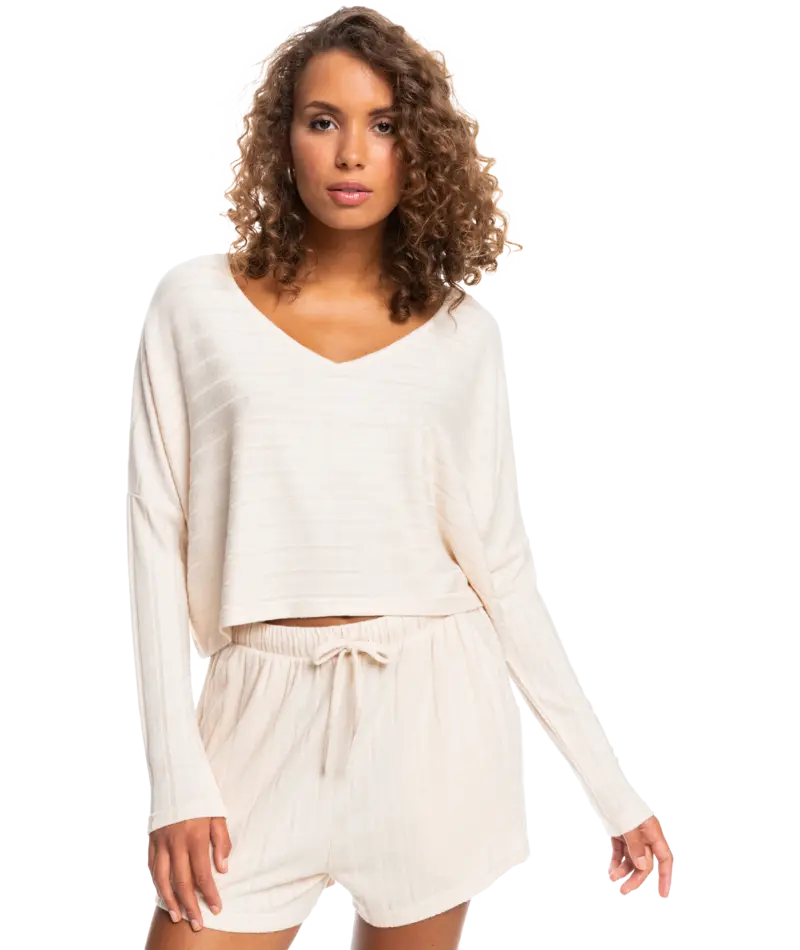 Roxy Catch Me If You Can Long-Sleeve Shirt In Tapioca 1