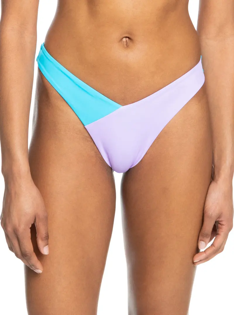 Roxy Colorblock Party Cheeky Bikini Bottom – Bachelor Button 1