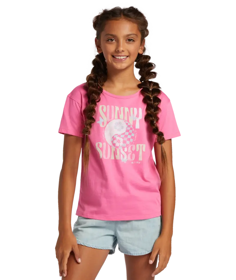 Roxy Day & Night A T-Shirt In Bold Pink 1