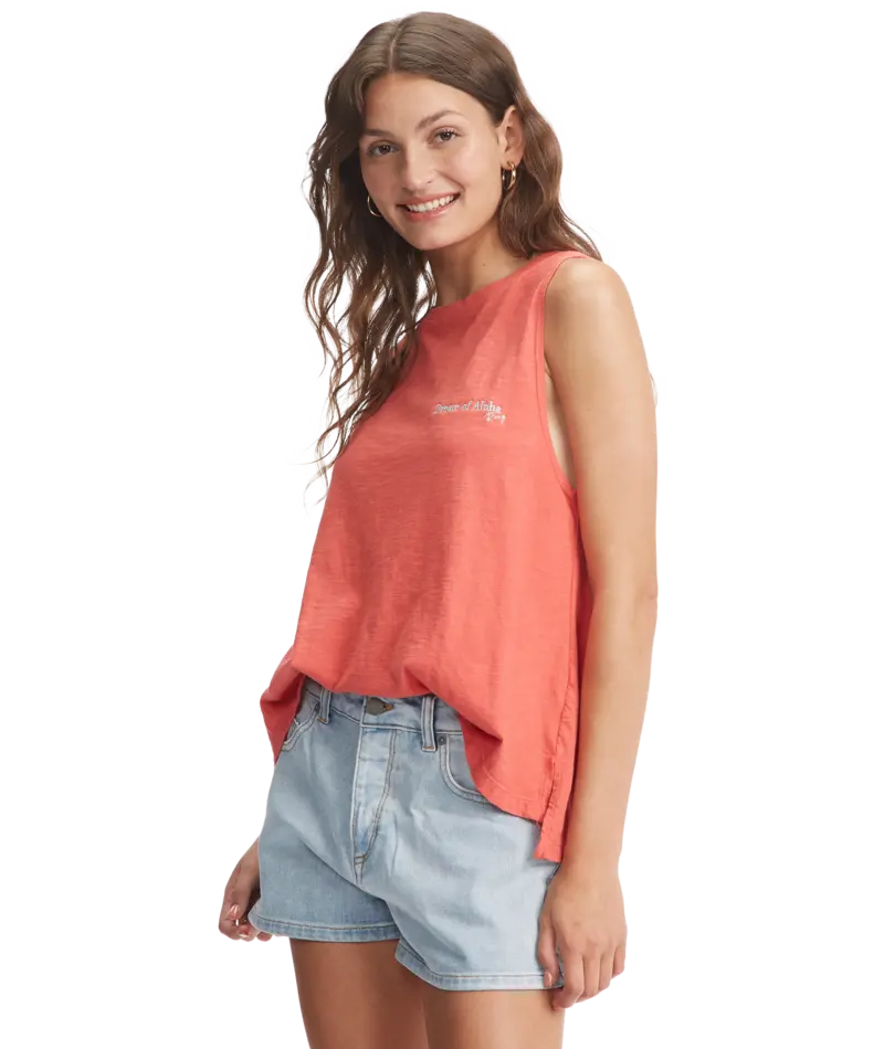 Roxy Dream Of Aloha Hibiscus Print Tank Top 1