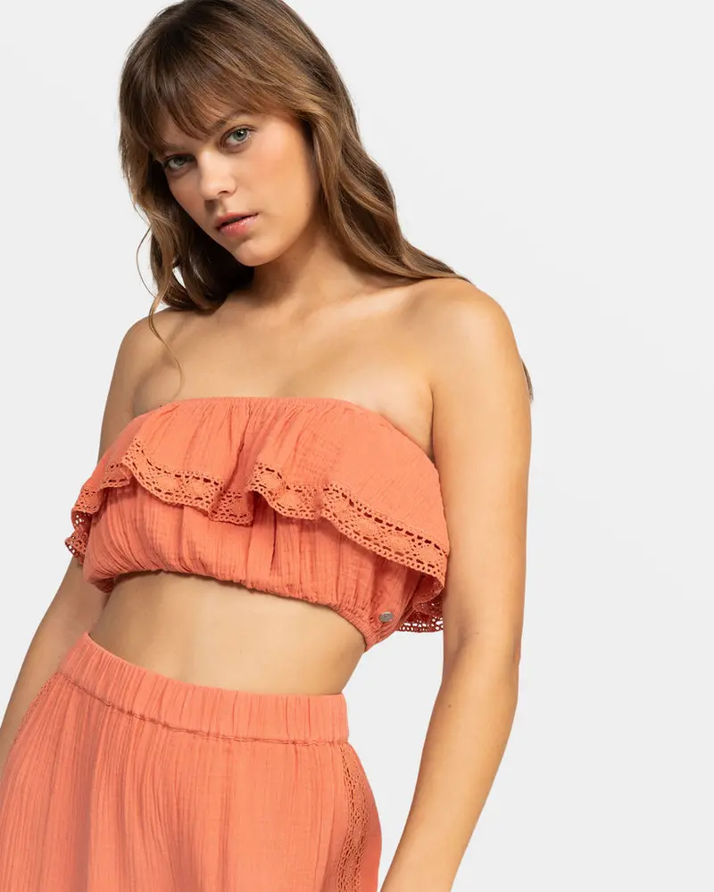Roxy Golden Tropic Solid Sleeveless Tank In Apricot Brandy 1