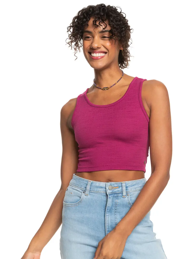 Roxy Good Keepsake Ribbed Tank Top – Raspberry Radiance 1