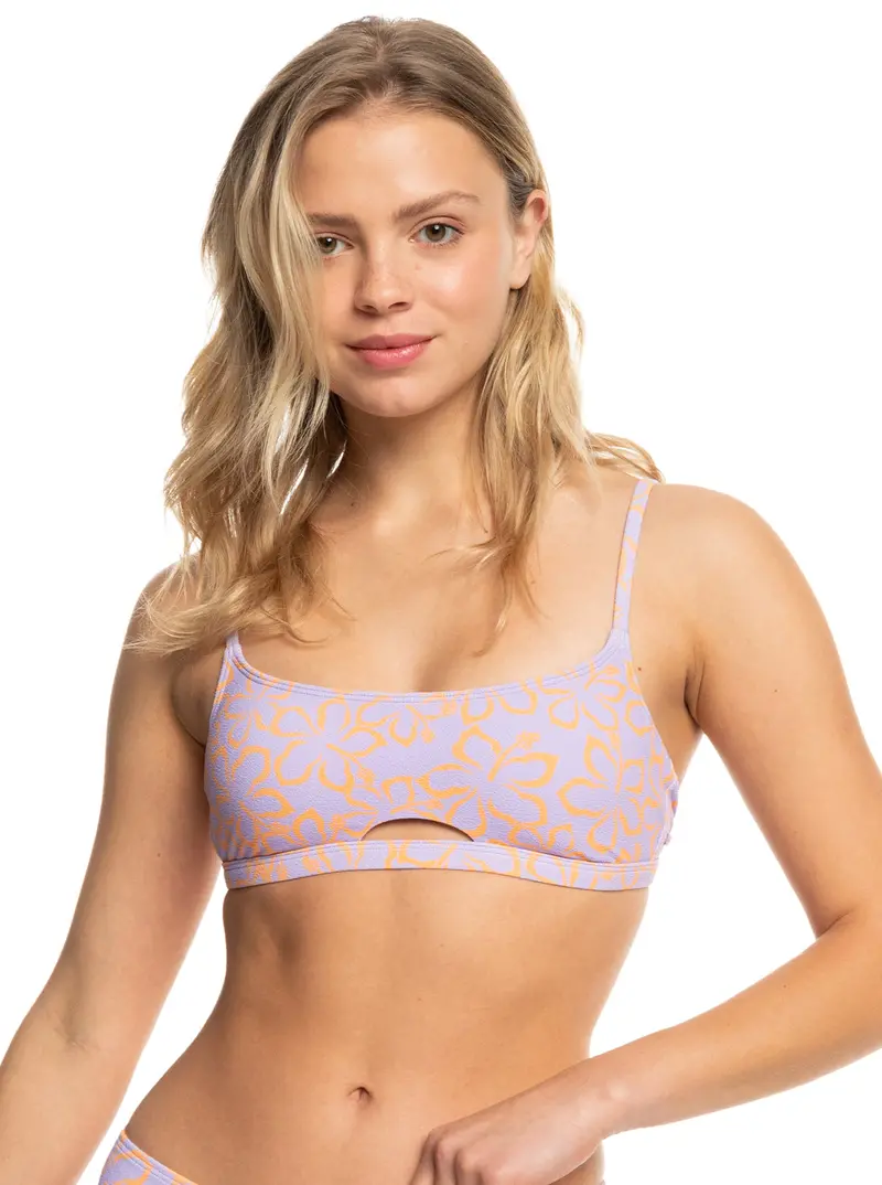 Roxy Hawaiian Heat Bralette Bikini Top – Mock Orange 1
