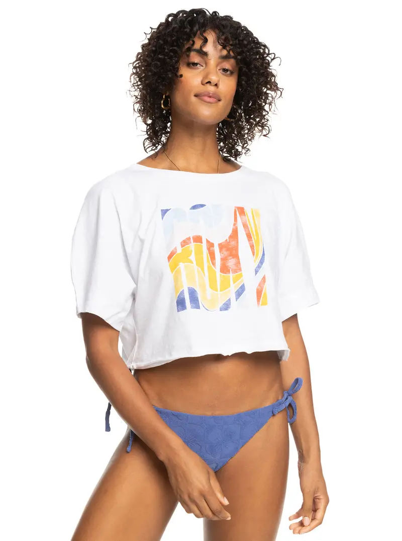 Roxy I Will Miss You Graphic Tee In Bright White 1