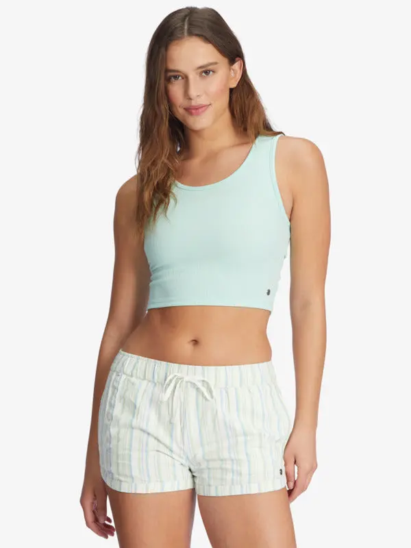 Roxy New Impossible Love Pastel Green Yoga-Designed Shorts 1