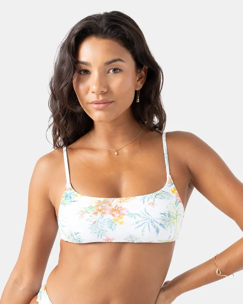 Roxy North Shore Bralette Top – Multicolor Reversible Swim Top 1