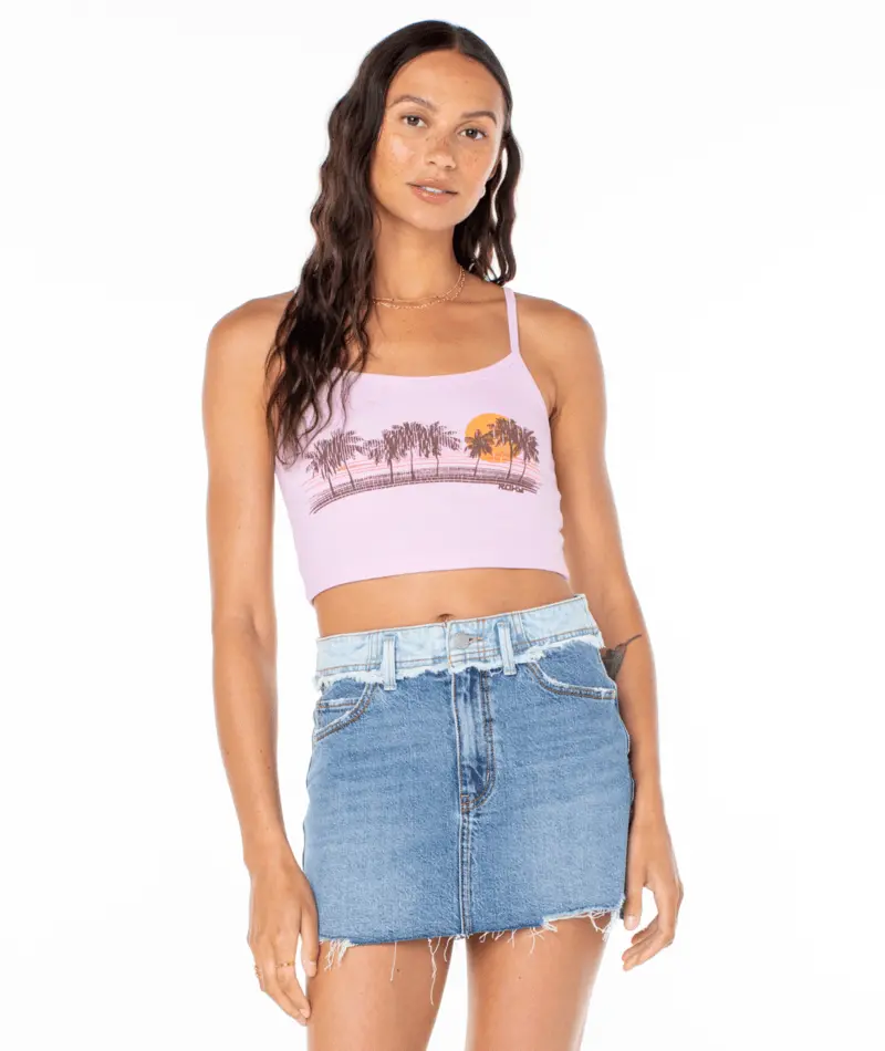 Roxy Palm Stripe Orchid Bouquet Tank Top 1