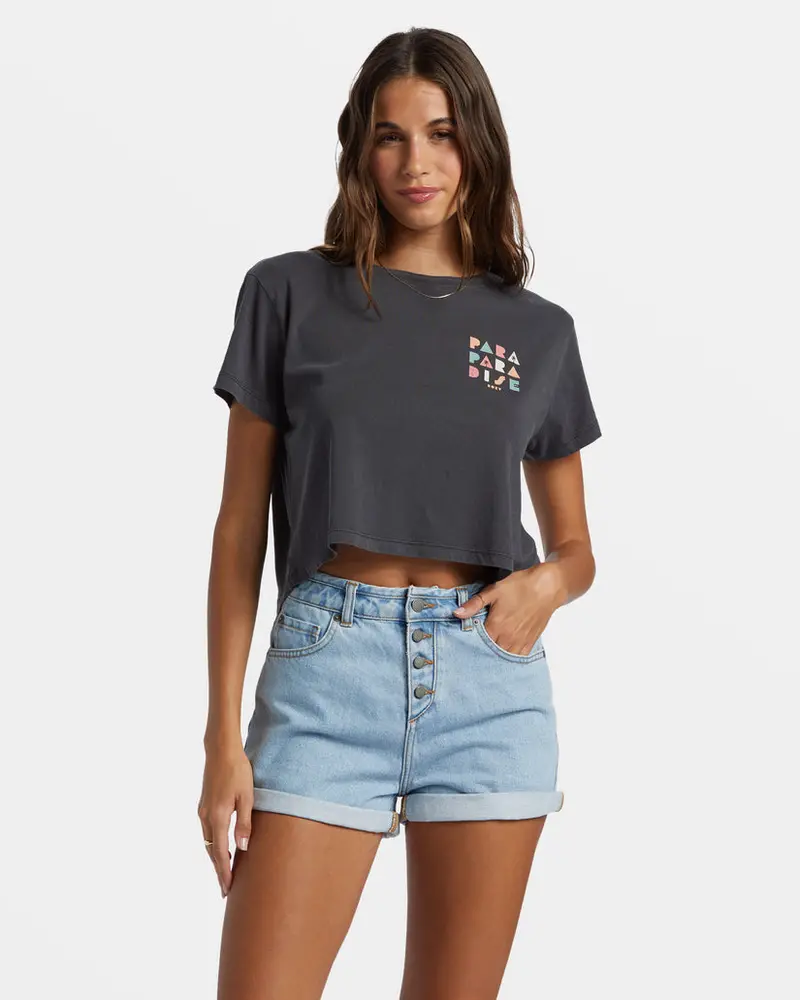 Roxy Para Paradise Graphic Tee In Phantom 1