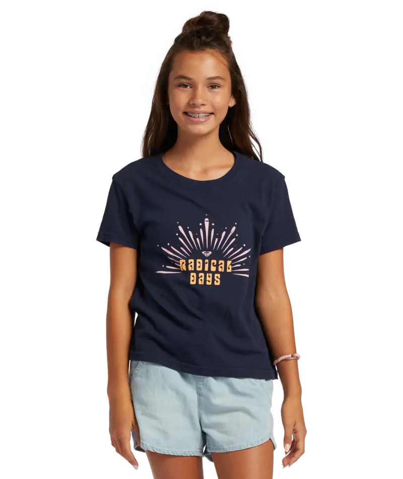 Roxy Radical Days T-Shirt In Deep Indigo 1