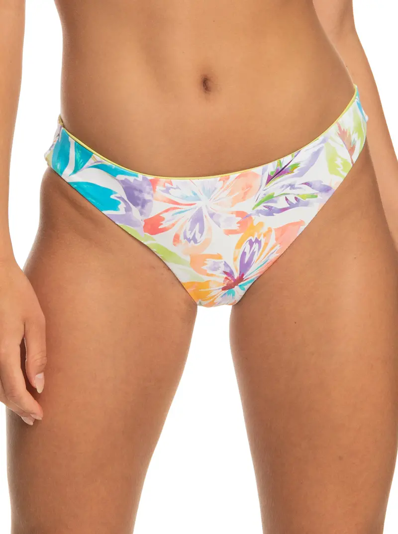 Roxy Snow White Retro Revo Hipster Bikini Bottom 1