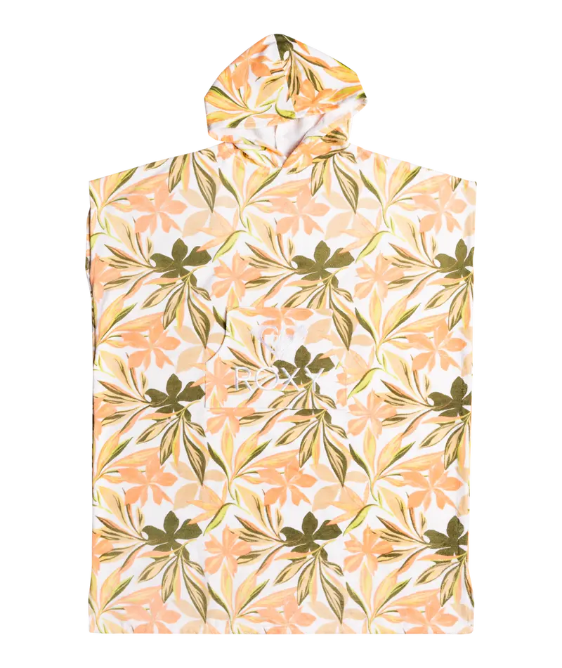 Roxy Stay Magical Printed Poncho In Bright White 1