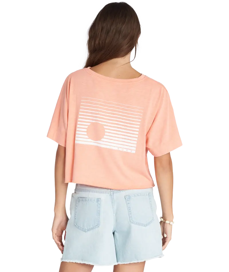 Roxy Super Sun Everyday Tee – Fusion Coral Color 1