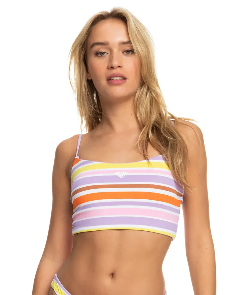 Roxy Surf.Kind.Kate. Triangle Top – Bright White Aloha Stripe 1