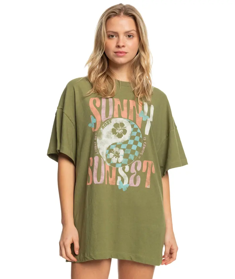 Roxy Sweet Janis Ii Short-Sleeve Tee In Loden Green 1