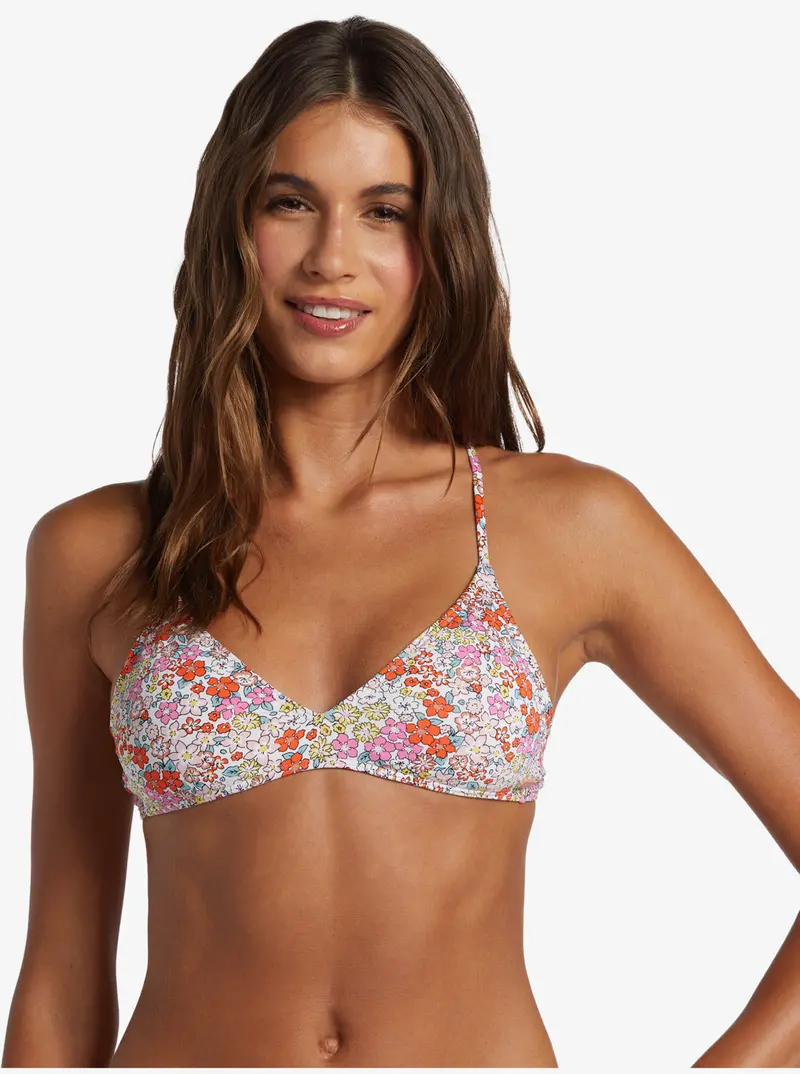 Roxy Tiger Lily Autumn Ditsy Athletic Tri Top Bikini 1