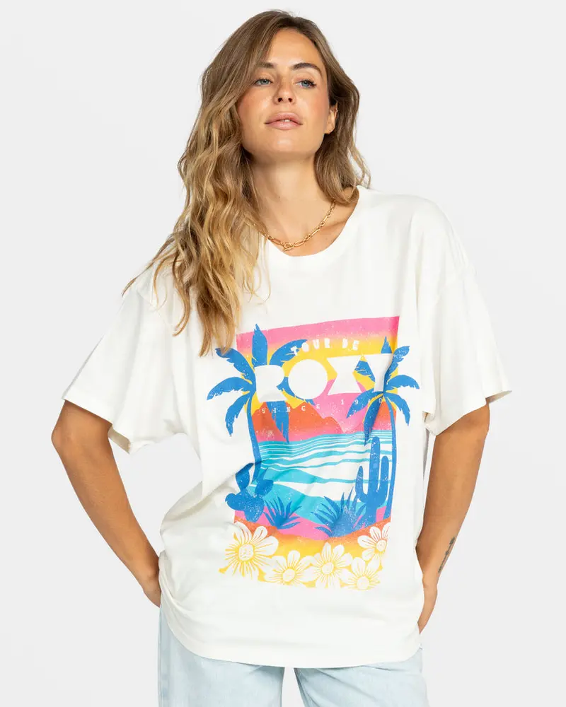 Roxy Tour De Roxy T-Shirt – Egret Color 1