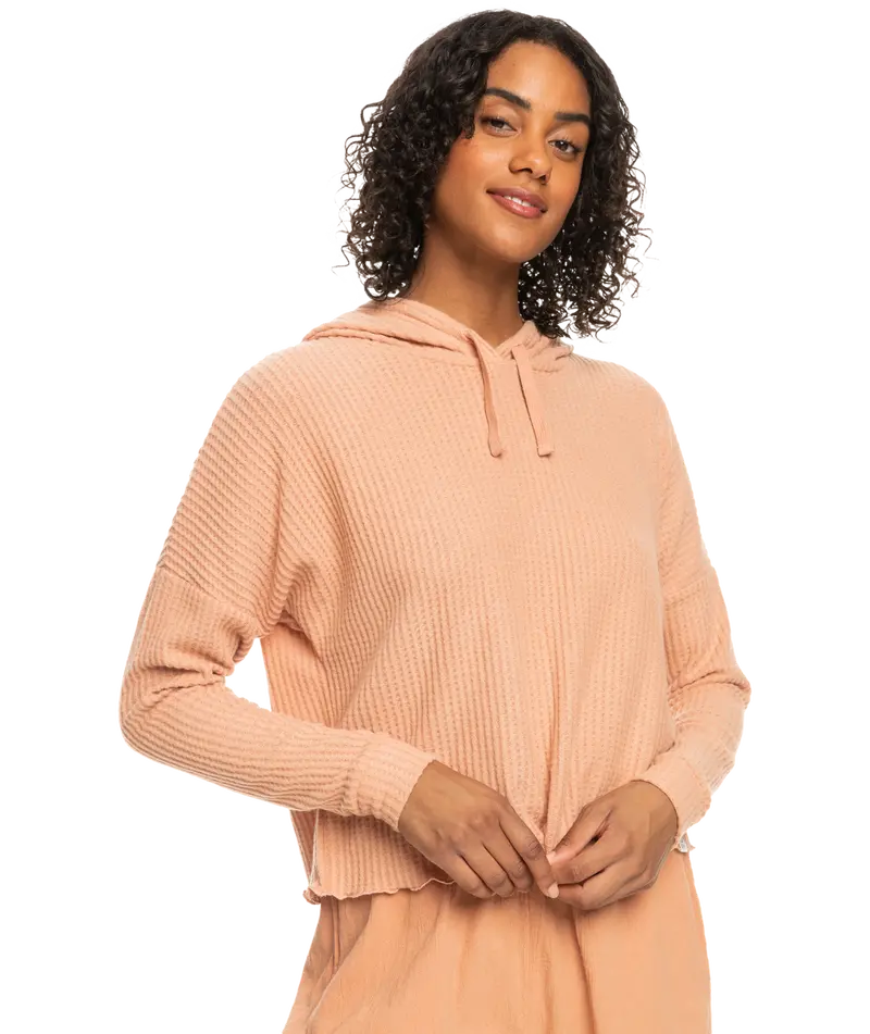 Roxy Twilight Mood Long-Sleeve Hooded Shirt – Cork 1