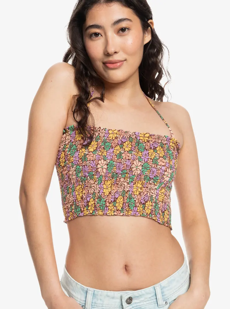 Roxy Warm Waters Printed Sleeveless Top – Root Beer 1