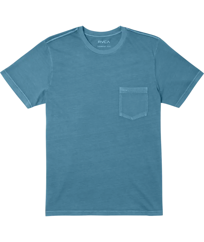 Rvca Ptc 2 Pigment-Dyed Short-Sleeve Tee In Deep Ocean 1