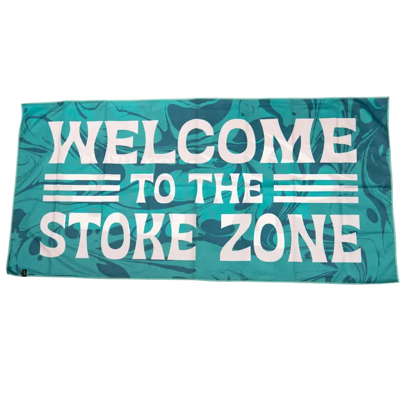 Slowtide X Real Stoke Zone Travel Towel – Turquoise 1