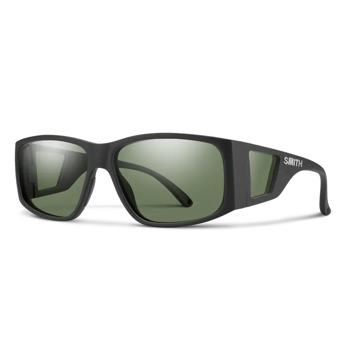 Smith Monroe Peak Sunglasses – Matte Black Frame, Chromapop Polarized Gray-Green Lenses 1