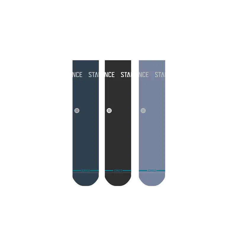Stance Origin 3-Pack Crew Socks – Indigo 1