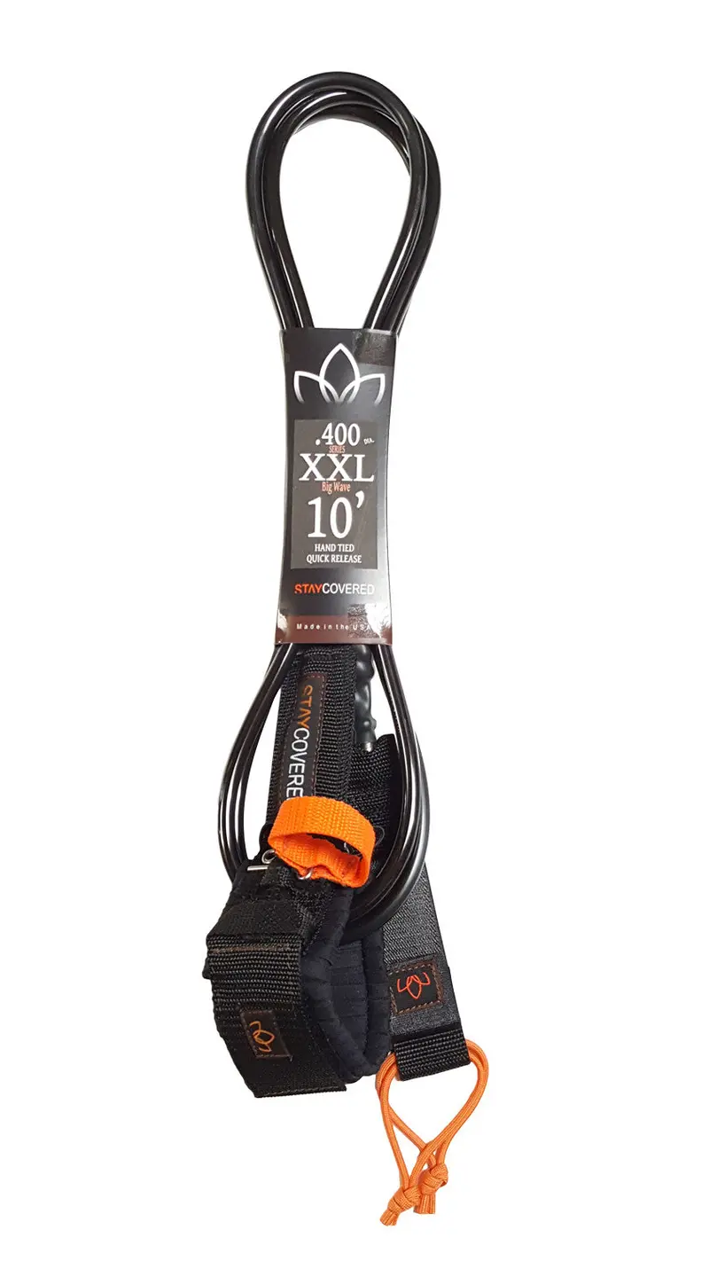 Stay Covered Xxxl Big-Wave Quick-Release Surf Leash – Black, 10 Feet 1