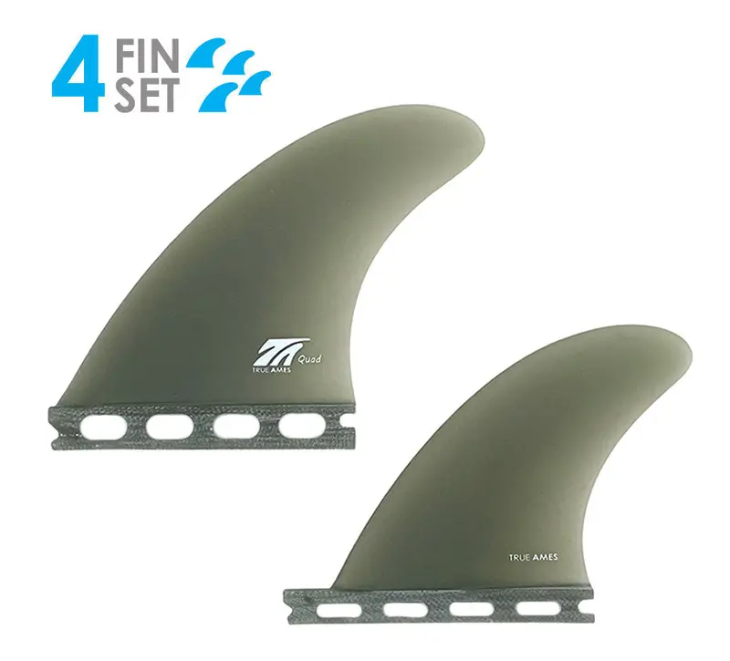 True Ames Futures Fiberglass Quad Fin Set – Smoke 1