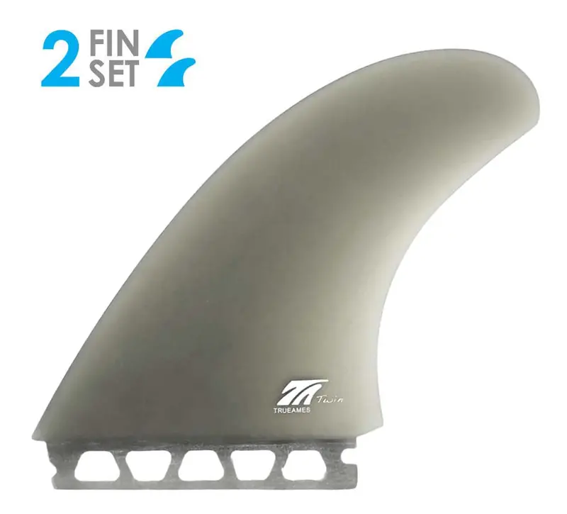 True Ames Futures Fiberglass Twin Fin Set – Smoke 1