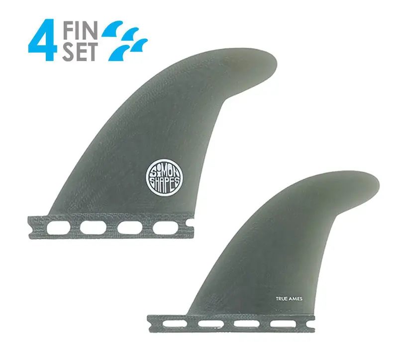 True Ames John Simon Type Ii Quad Fin Set – Smoke Fiberglass 1