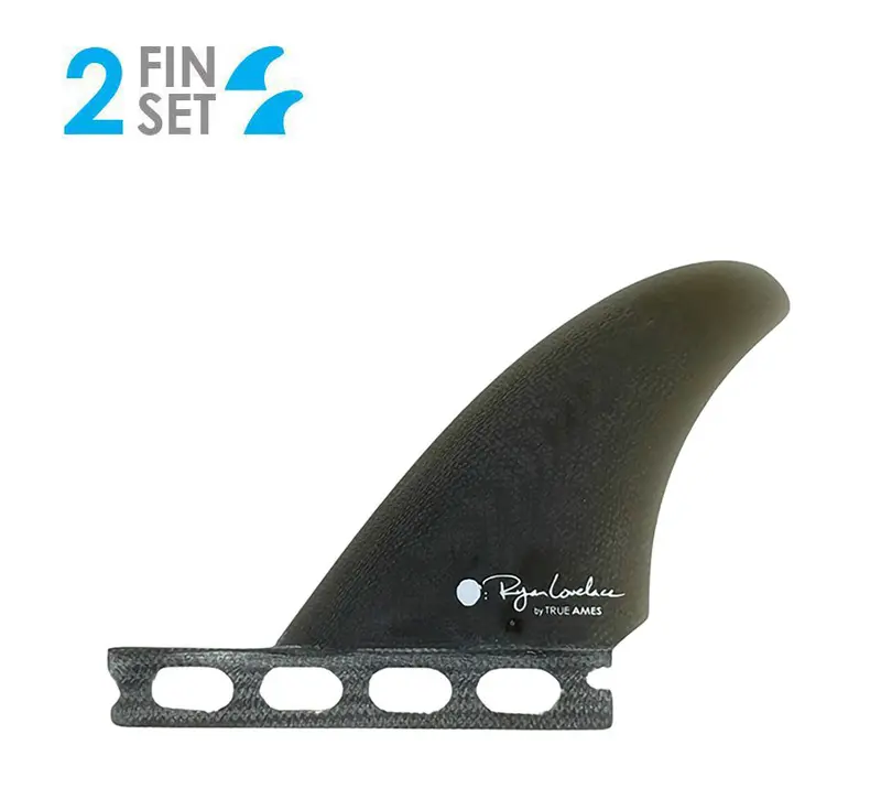 True Ames Lovelace Side Bites Fiberglass Fin Set – Smoke Finish 1