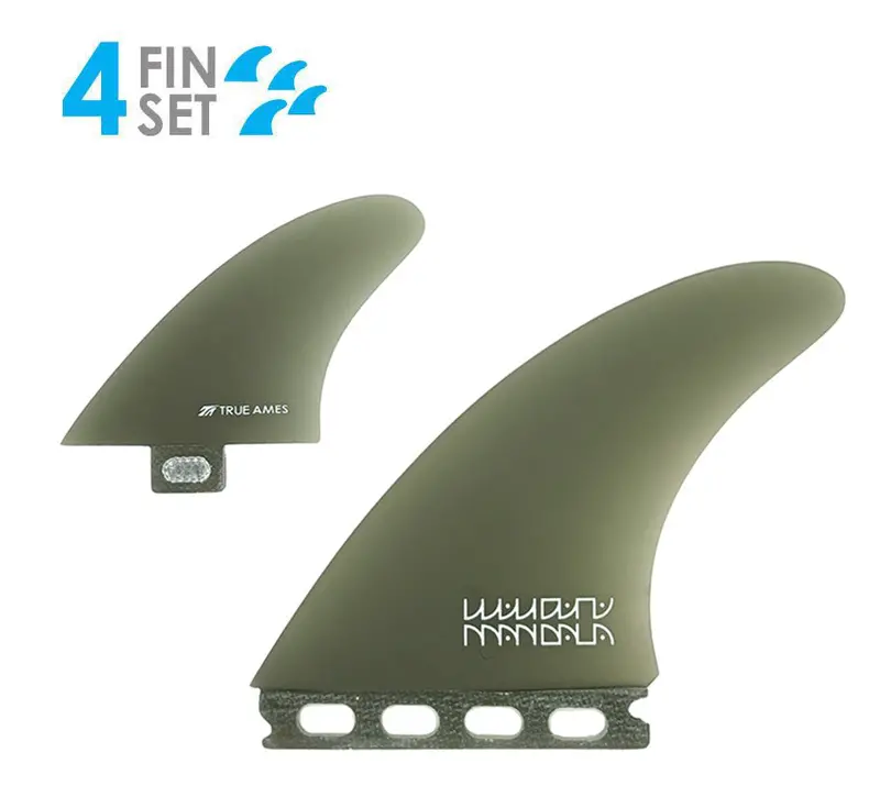True Ames Mandala Twinzer Fin Set – Smoke Fiberglass, Fcs/Futures Compatible 1
