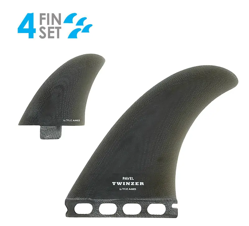 True Ames Pavel Twinzer Fin Set – Smoke Fiberglass, Fcs/Futures Ready 1