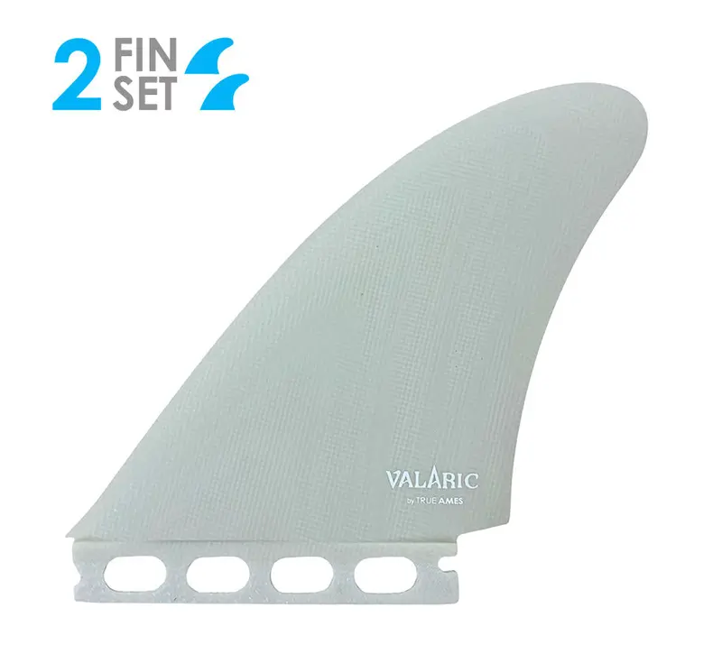 True Ames Valaric Solid Fiberglass Twin Fin Set – Ivory Tone 1
