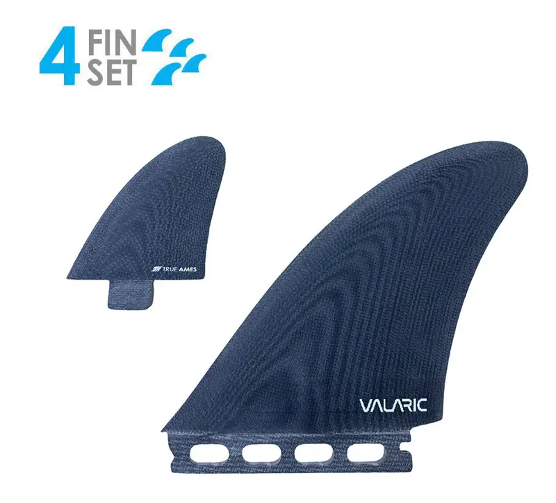 True Ames Valaric Twinzer Fin Set – Solid Black Fiberglass 1
