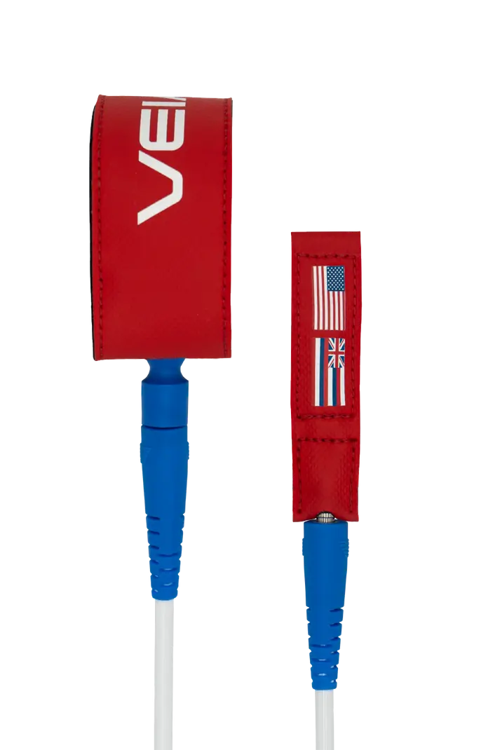 Veia Jjf Pro Surf Leash – Bold Red, 6-Foot With 7Mm Cord 1