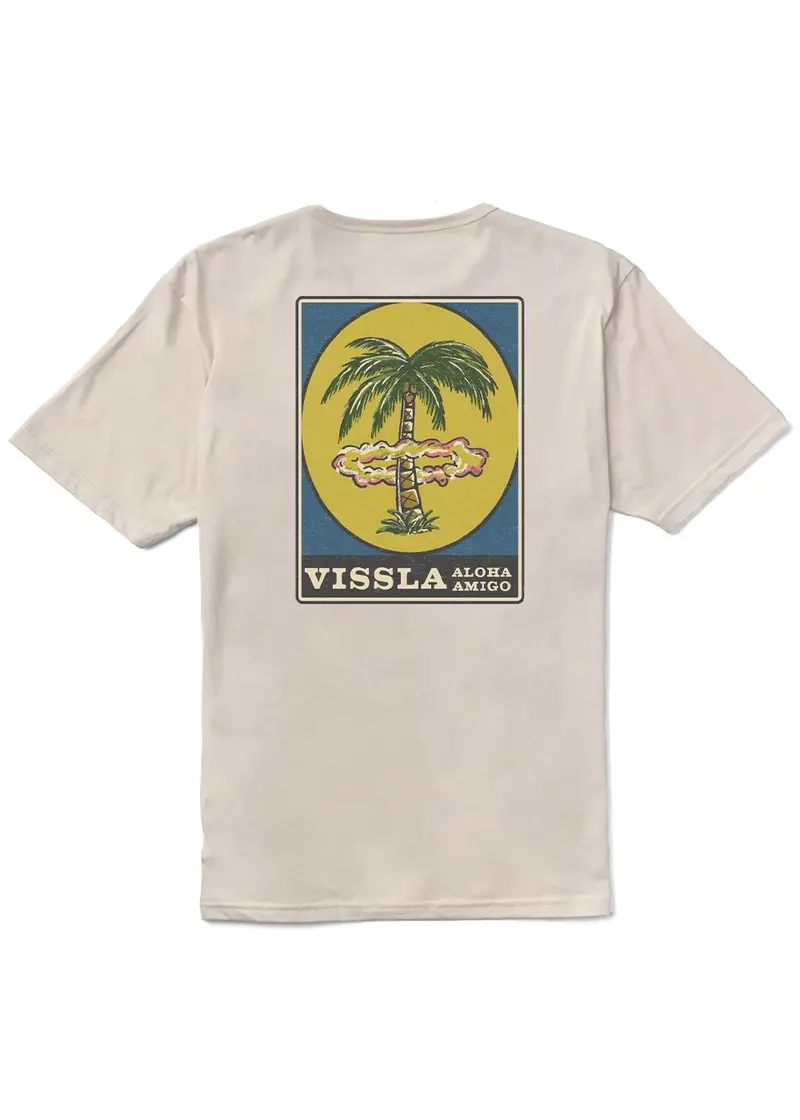 Vissla Atomic Palms Organic Bone T-Shirt 1